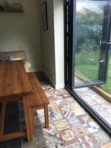 reclaimed tiles on house extension in cheltenham