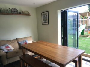 bifold doors on a house extension in cheltenham