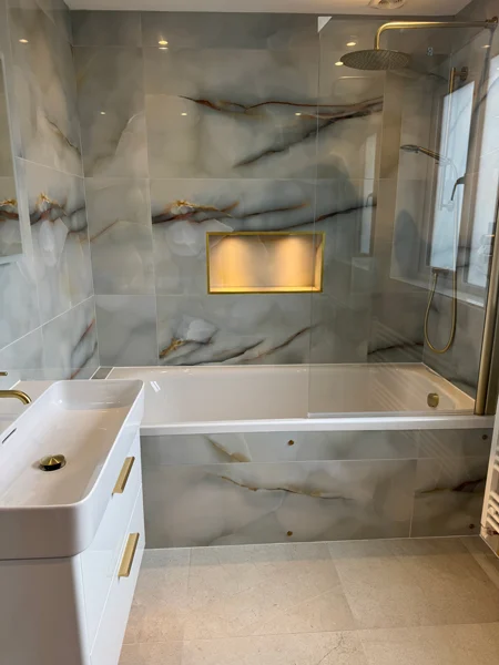 plumbing and heating for a luxury bathroom in cheltenham