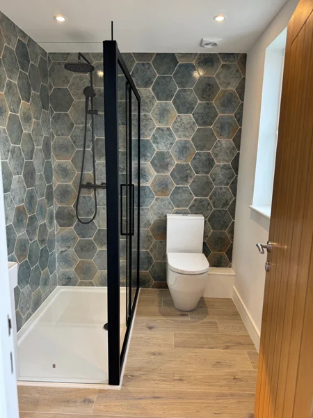 plumbing and heating for a luxury shower room in cheltenham