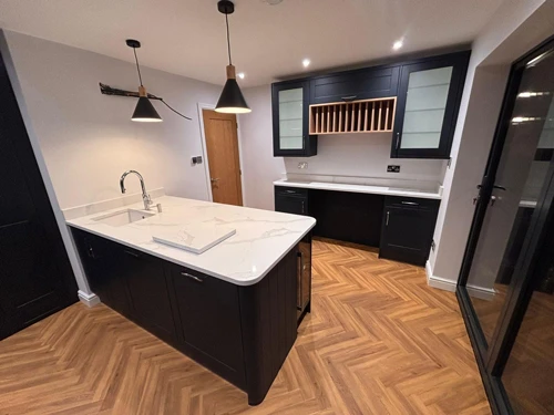 vip flooring fit herringbone to a kitchen in cheltenham